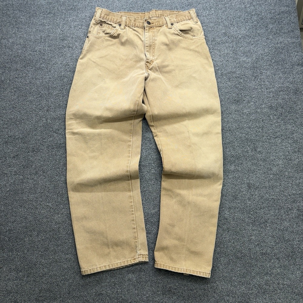 Dickies Carpenter Pants 34x32 Tan Vintage Faded Men's Baggy
